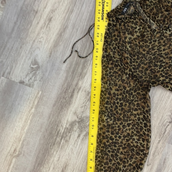 Zara Sheer Leopard Print 3/4 Sleeve Babydoll Dress Above the Knee Size XS - Picture 10 of 10